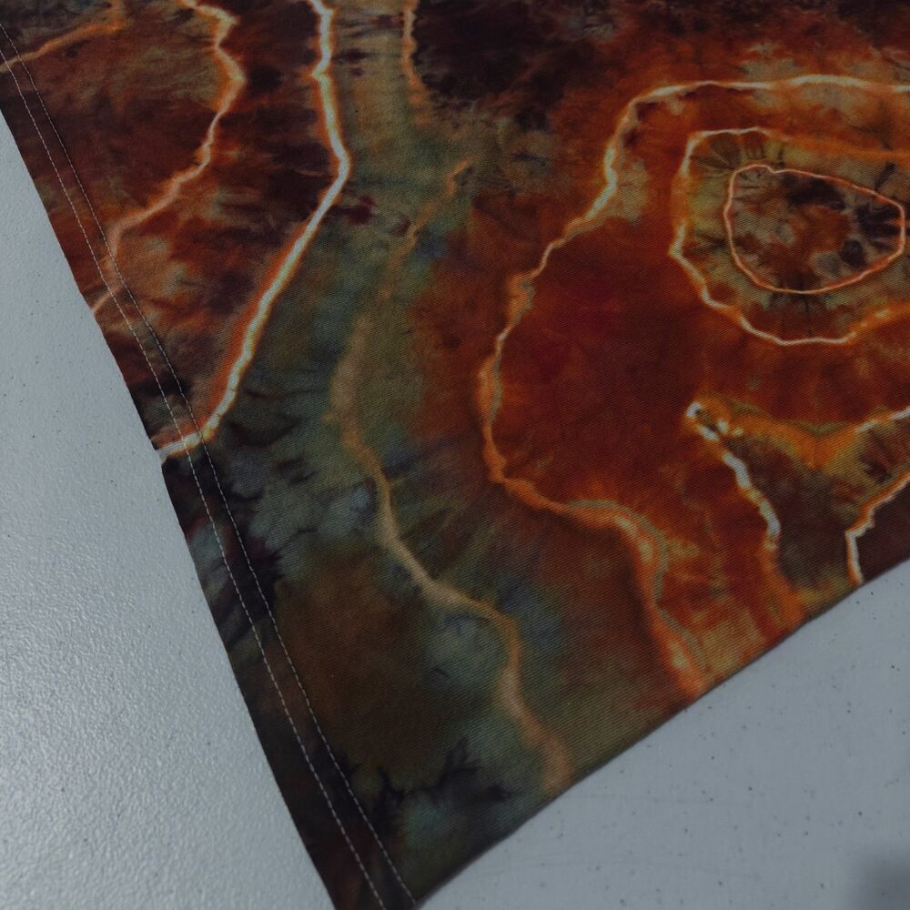Geode Ice Tie Dye T-Shirt Gildan Adult S Small Orange Brown Earthy Handmade New - Picture 10 of 10